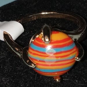 BLOWOUT PRICING Natural Stone And Gold Tone ring for women Size 9